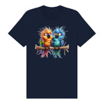 T-shirt Quirky Bird graphic 0008 - Navy