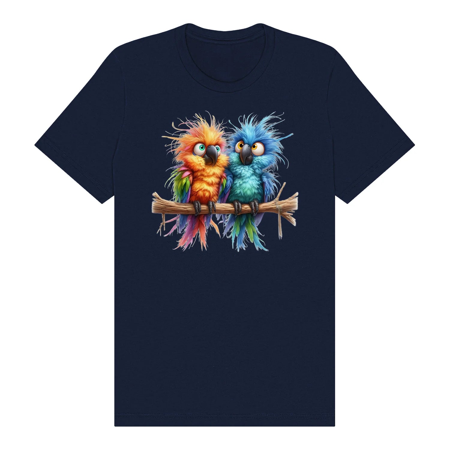 T-shirt Quirky Bird graphic 0008 - Navy