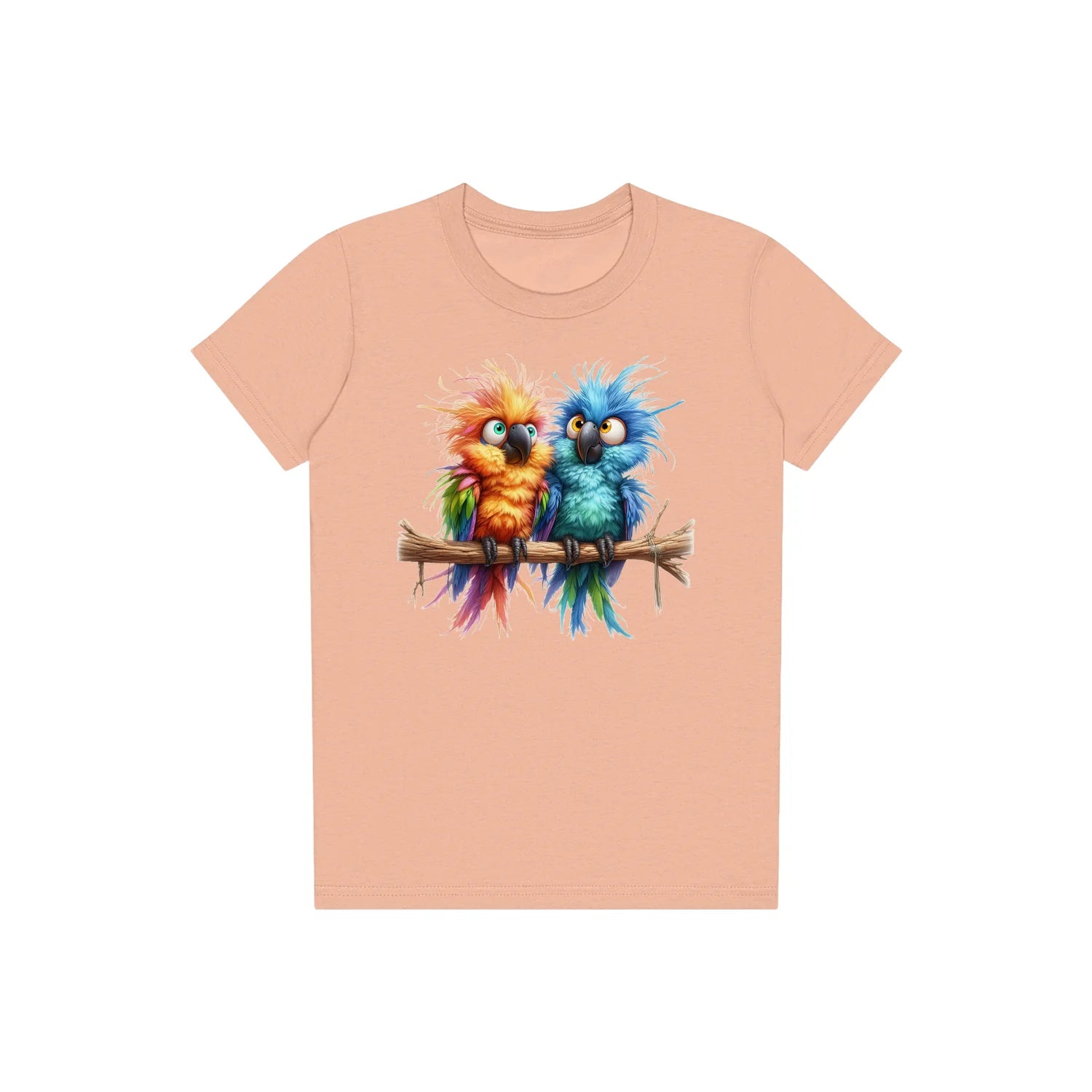 T-shirt Quirky Bird graphic 0008 - Peach