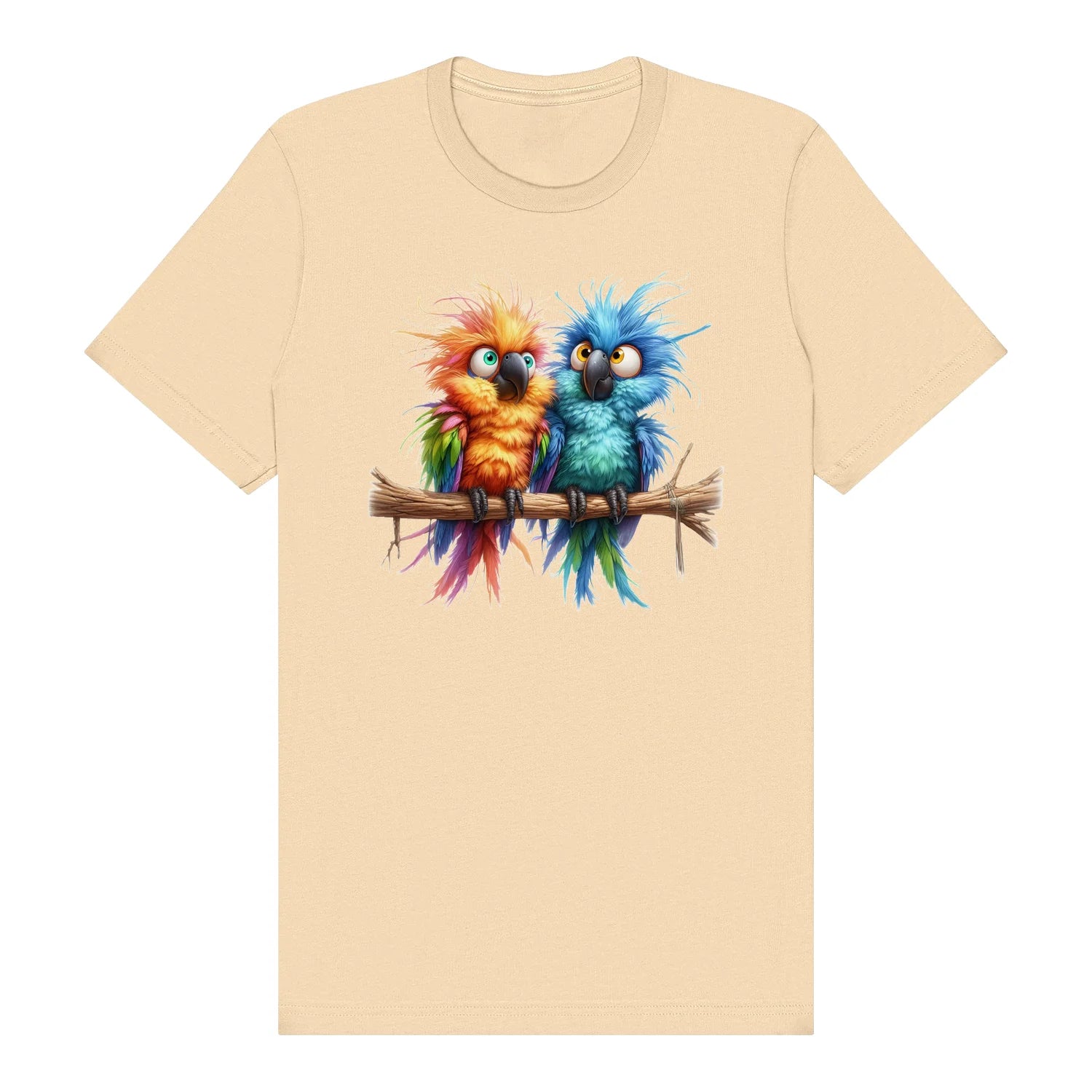 T-shirt Quirky Bird graphic 0008 - Soft Cream