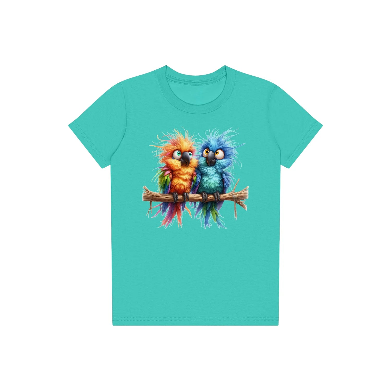 T-shirt Quirky Bird graphic 0008 - Teal