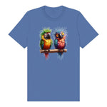 T-shirt Quirky Bird graphic 0009 - Columbia Blue
