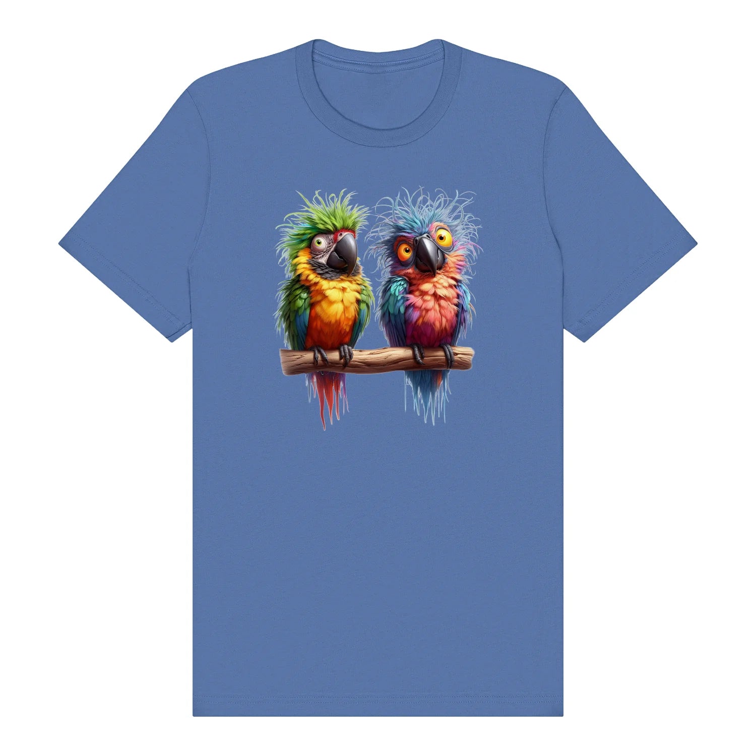 T-shirt Quirky Bird graphic 0009 - Columbia Blue