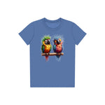 T-shirt Quirky Bird graphic 0009 - Columbia Blue