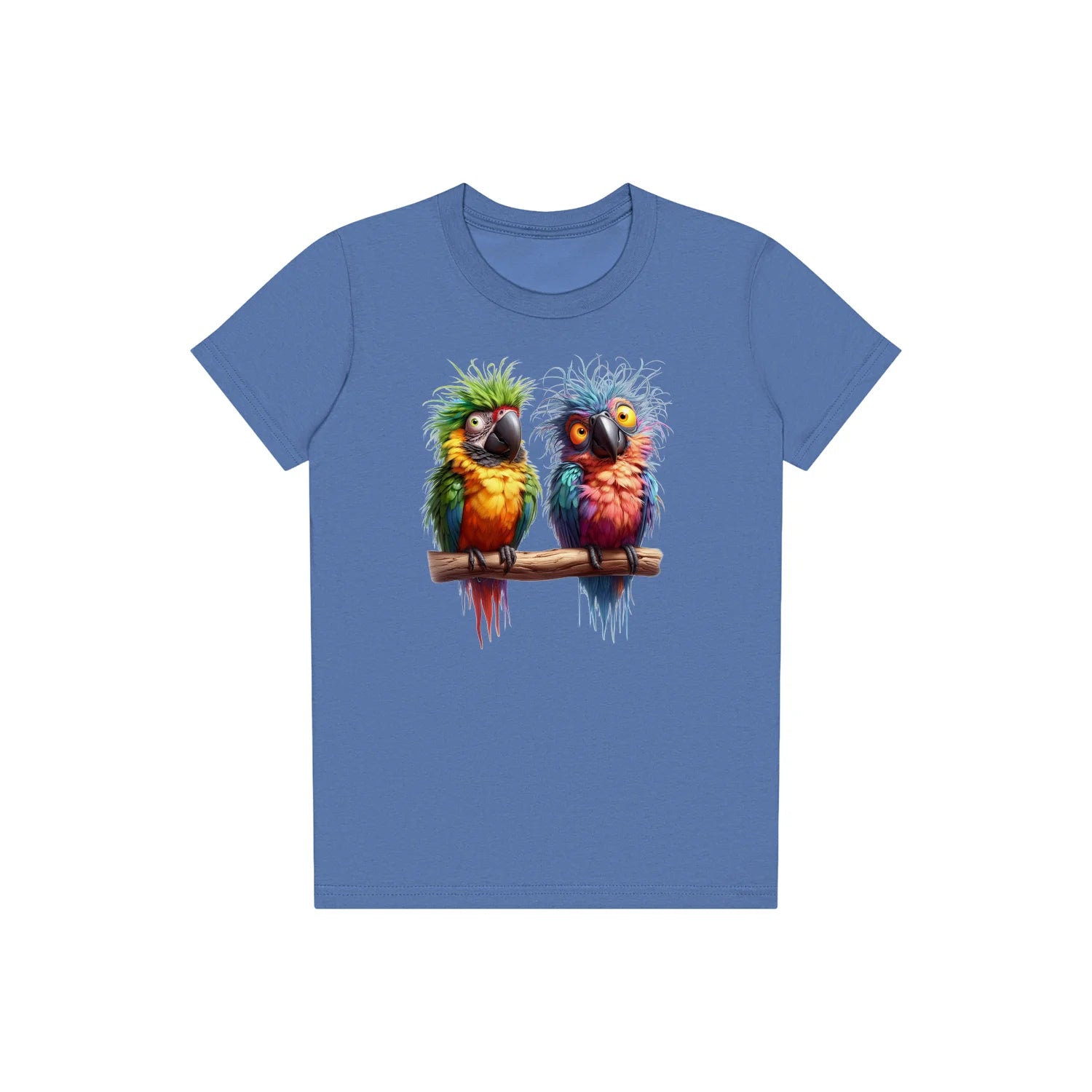 T-shirt Quirky Bird graphic 0009 - Columbia Blue