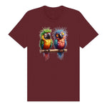 T-shirt Quirky Bird graphic 0009 - Maroon