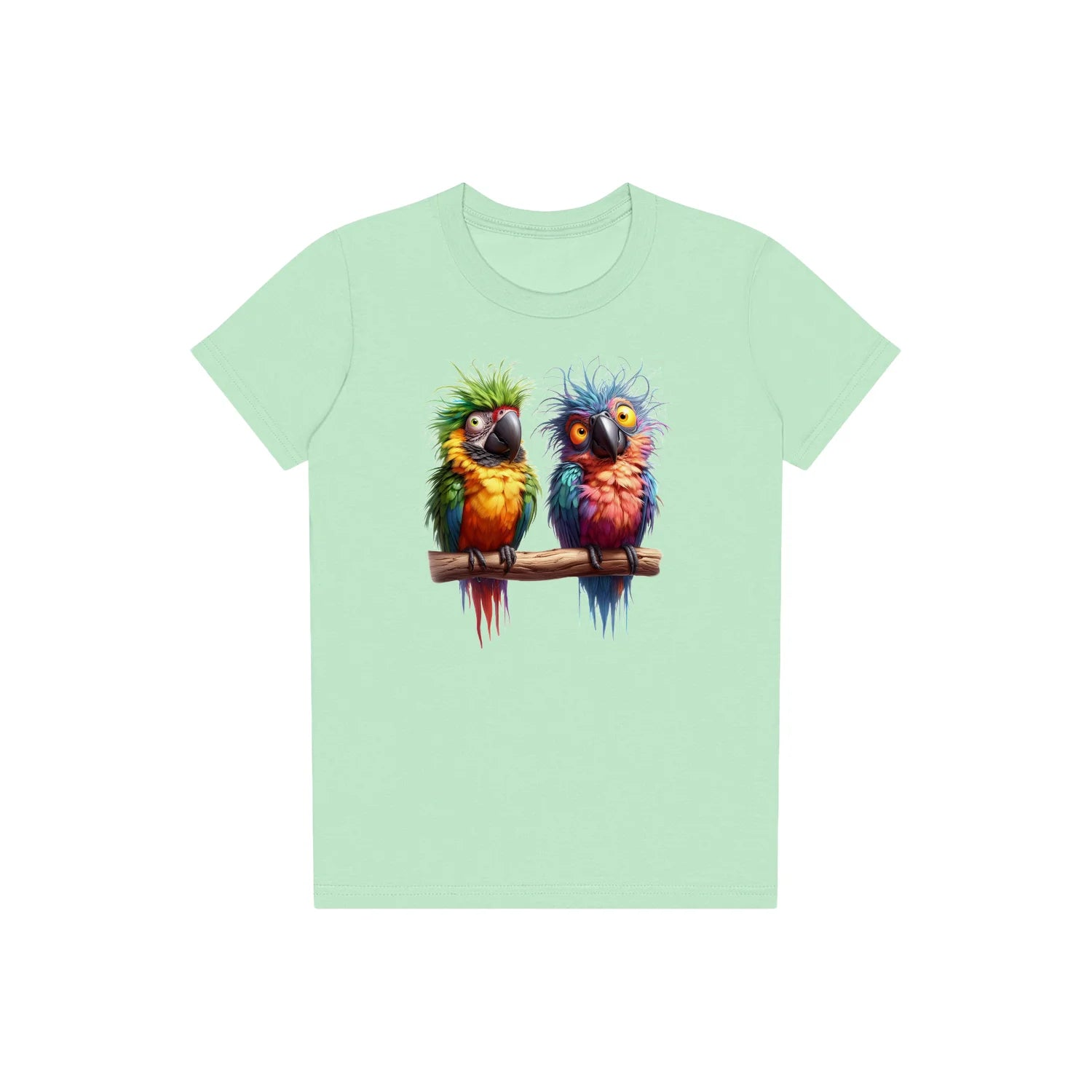 T-shirt Quirky Bird graphic 0009 - Mint