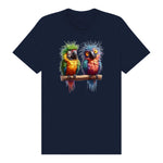 T-shirt Quirky Bird graphic 0009 - Navy