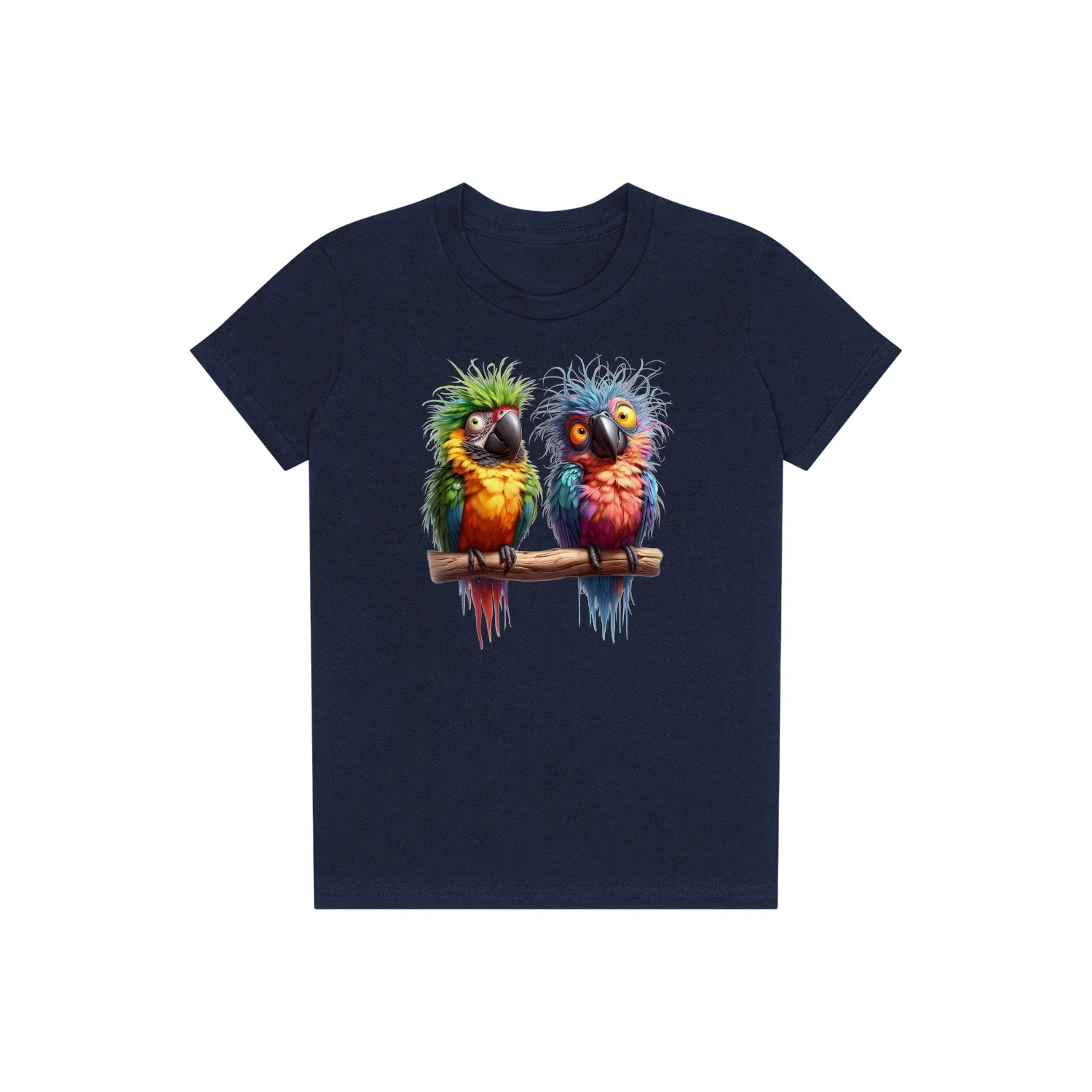 T-shirt Quirky Bird graphic 0009 - Navy