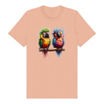 T-shirt Quirky Bird graphic 0009 - Peach