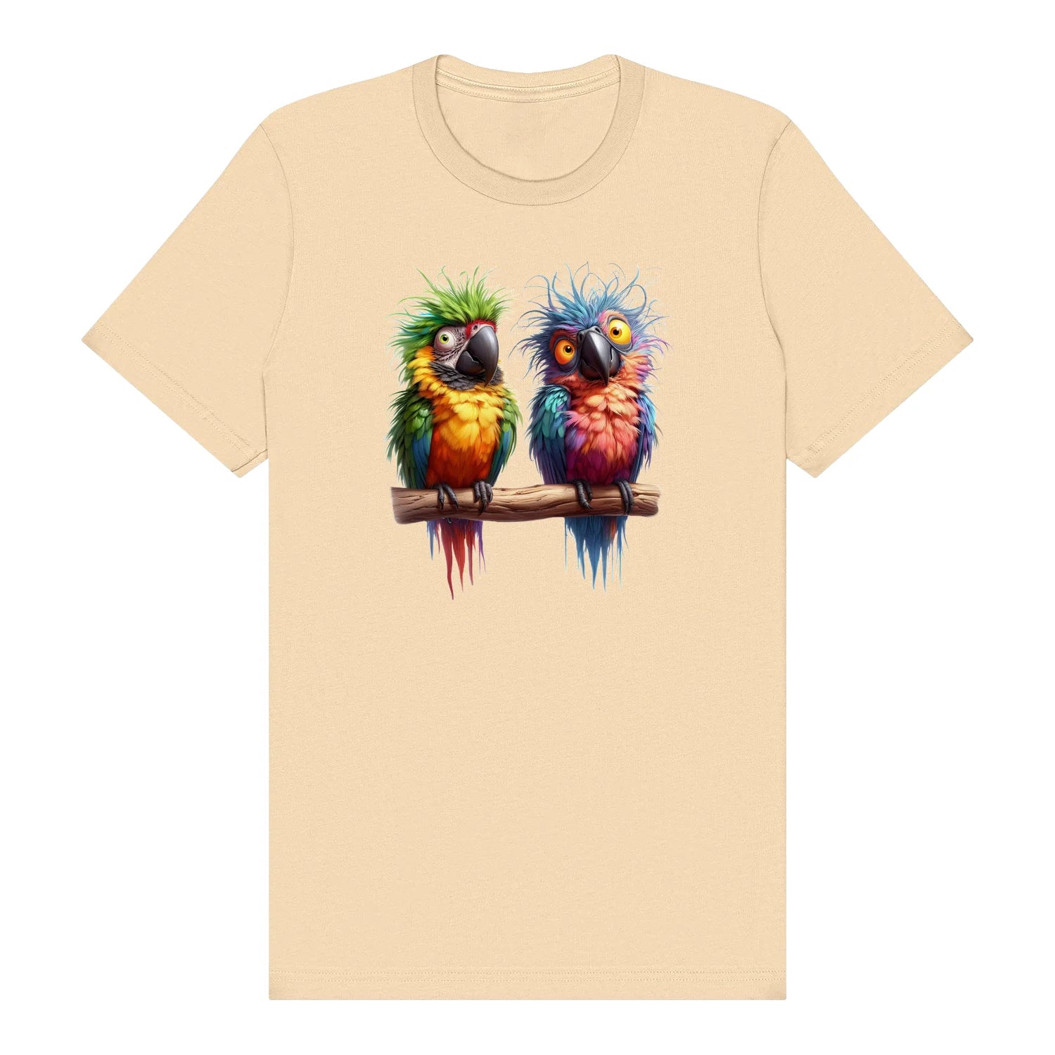 T-shirt Quirky Bird graphic 0009 - Soft Cream