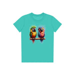 T-shirt Quirky Bird graphic 0009 - Teal