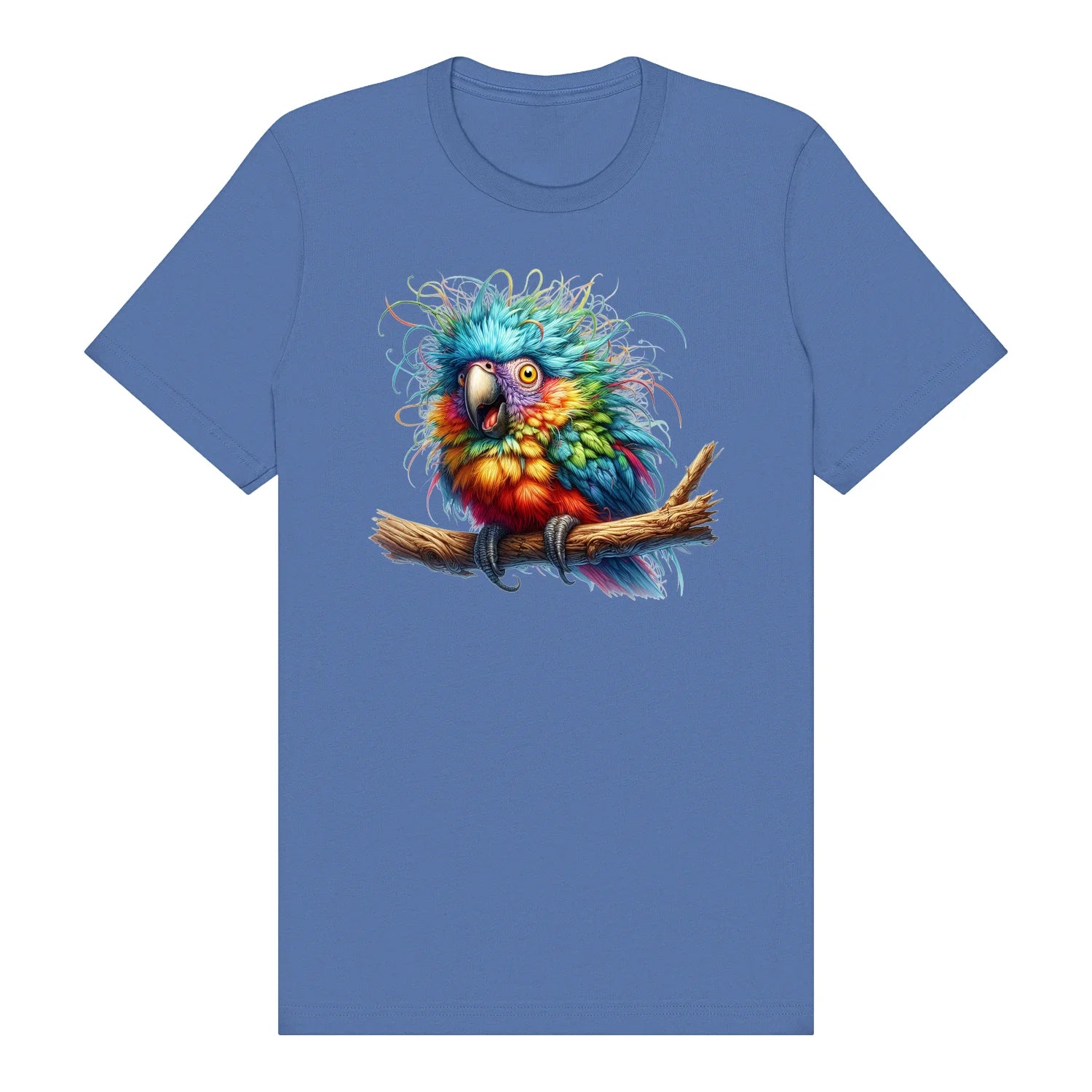 T-shirt Quirky Bird graphic 0010 - Columbia Blue