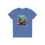 T-shirt Quirky Bird graphic 0010 - Columbia Blue