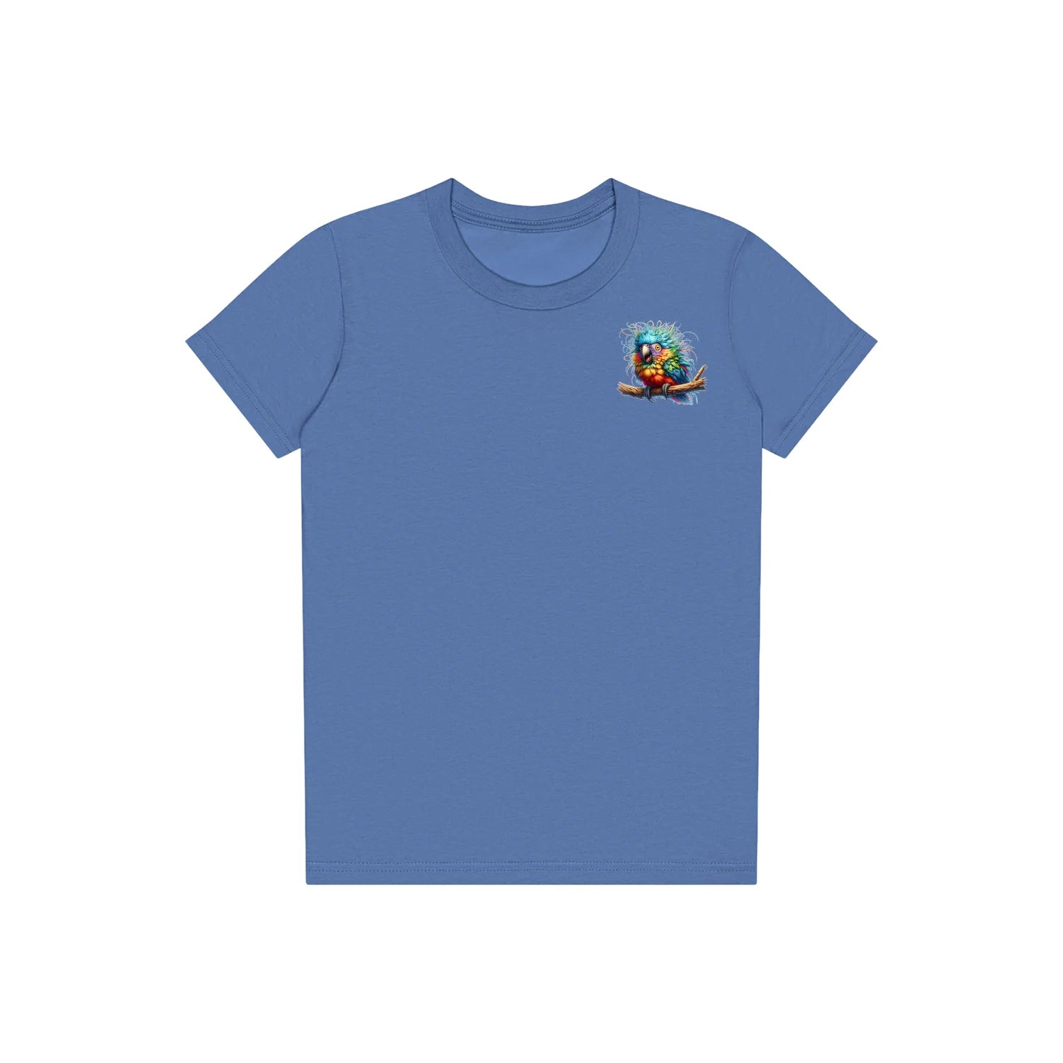 T-shirt Quirky Bird graphic 0010 - Columbia Blue
