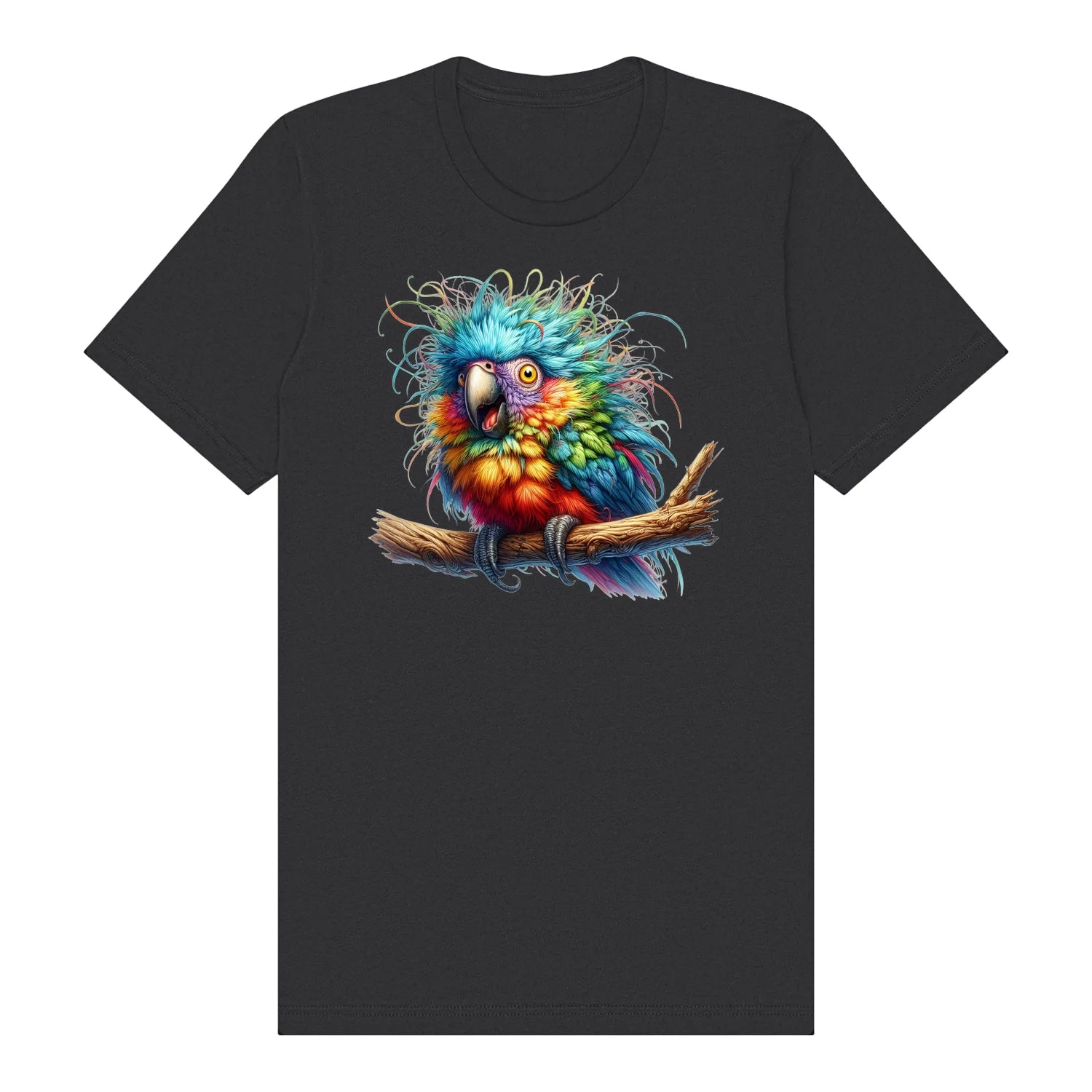 T-shirt Quirky Bird graphic 0010 - Dark Grey