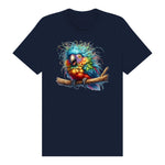 T-shirt Quirky Bird graphic 0010 - Navy