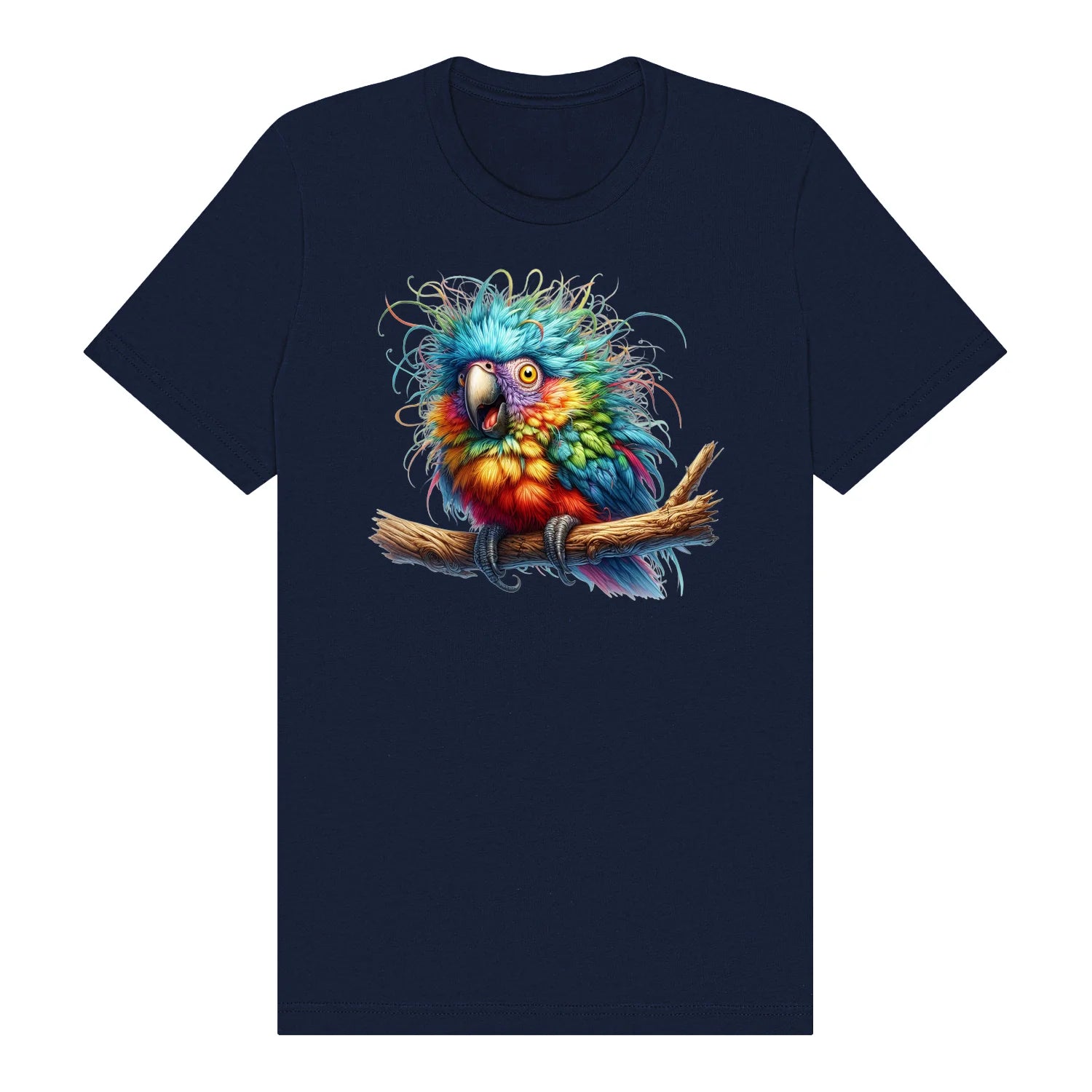 T-shirt Quirky Bird graphic 0010 - Navy