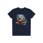T-shirt Quirky Bird graphic 0010 - Navy