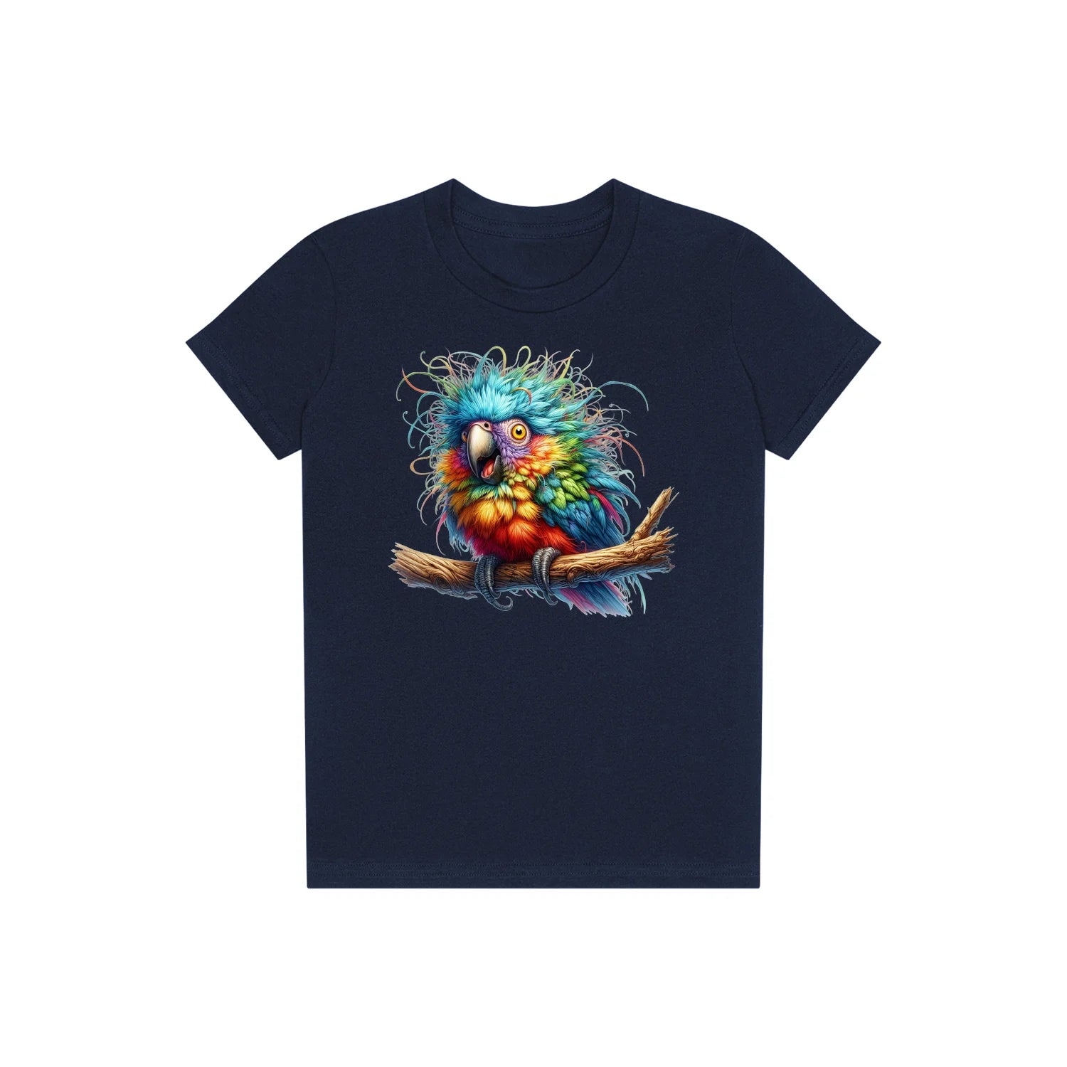 T-shirt Quirky Bird graphic 0010 - Navy