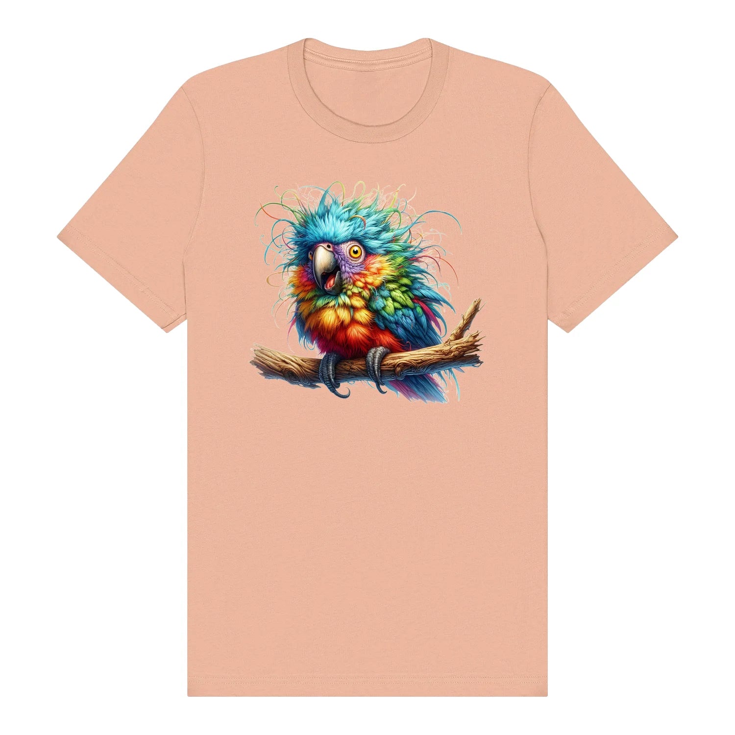 T-shirt Quirky Bird graphic 0010 - Peach
