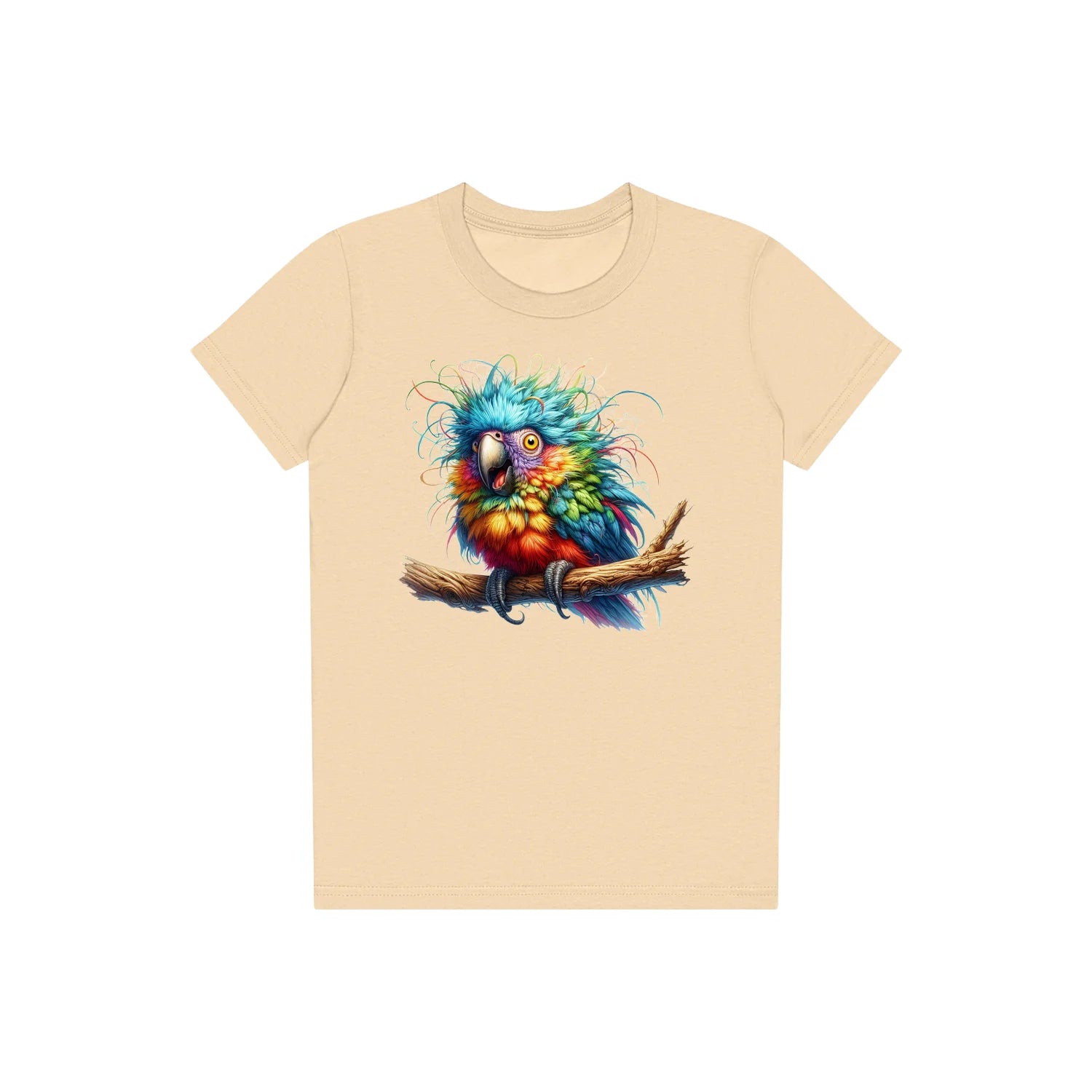 T-shirt Quirky Bird graphic 0010 - Soft Cream