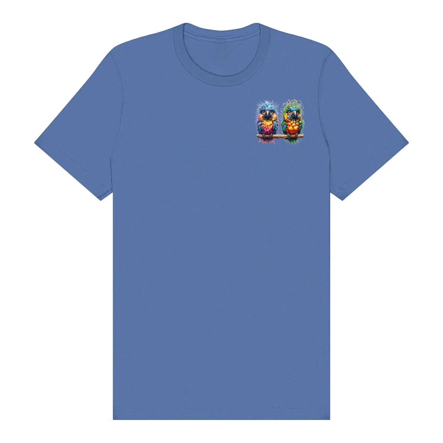 T-shirt Quirky Bird graphic 0011 - Columbia Blue