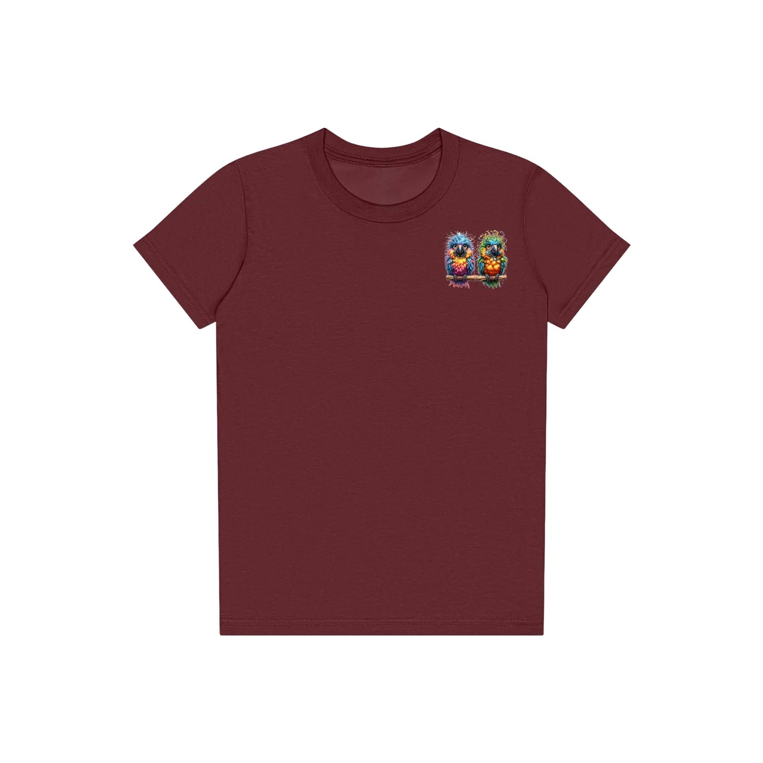 T-shirt Quirky Bird graphic 0011 - Maroon