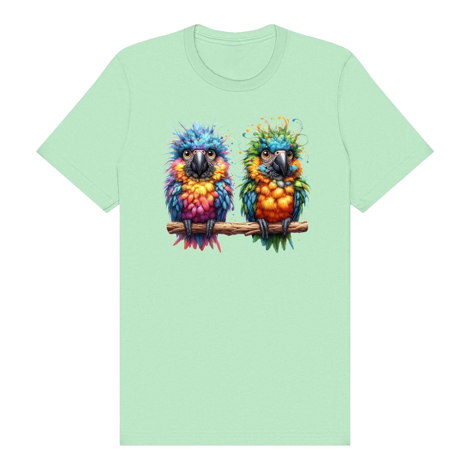 T-shirt Quirky Bird graphic 0011 - Mint