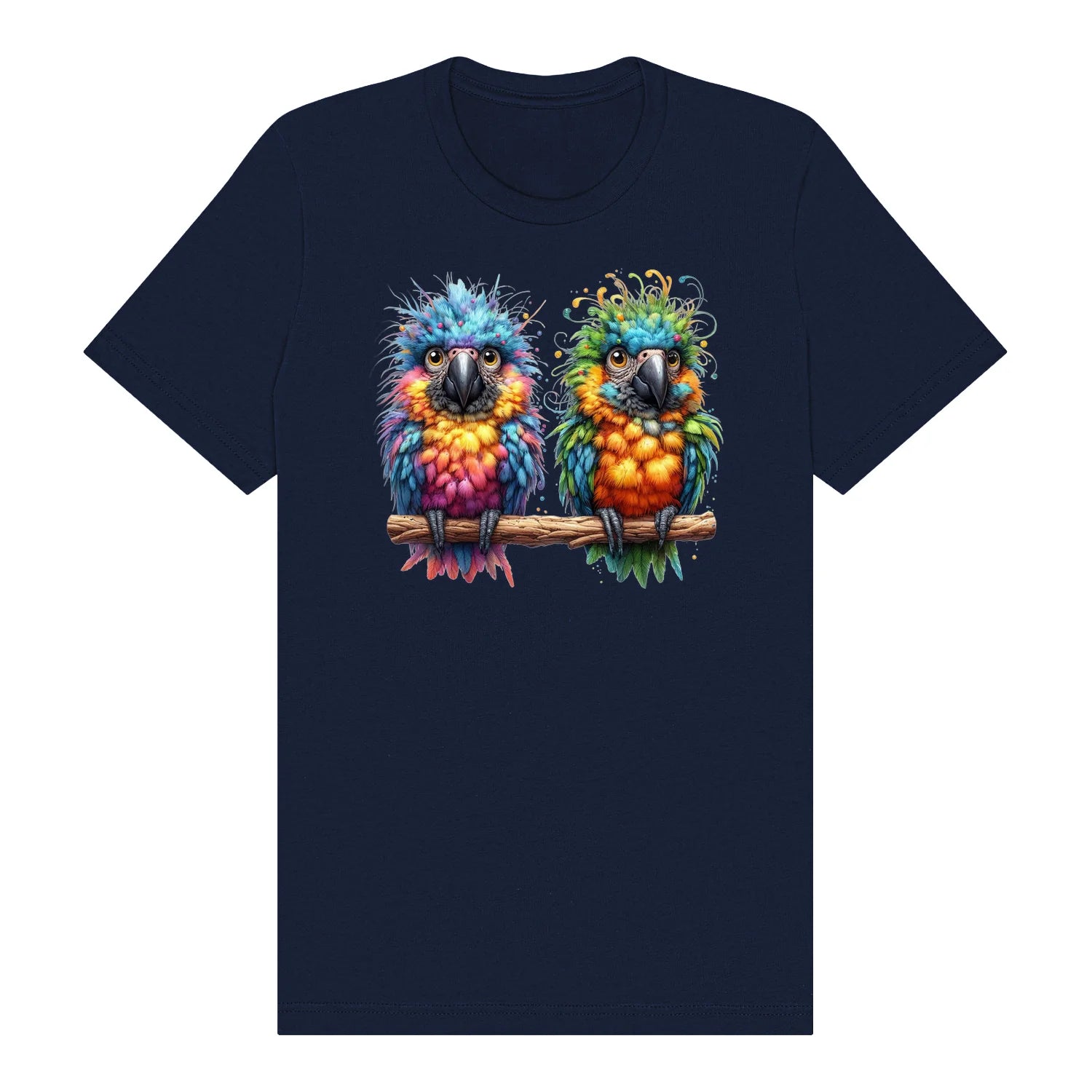 T-shirt Quirky Bird graphic 0011 - Navy