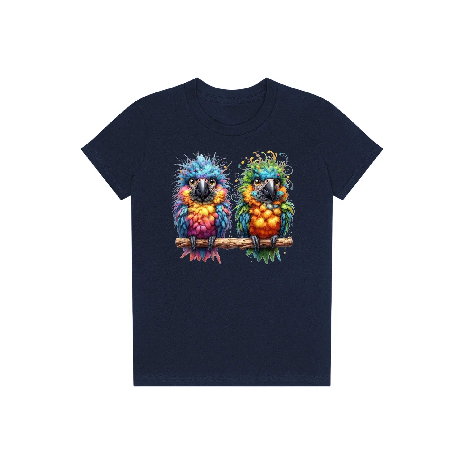 T-shirt Quirky Bird graphic 0011 - Navy