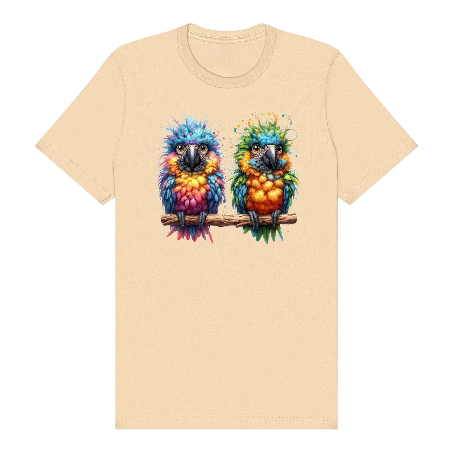 T-shirt Quirky Bird graphic 0011 - Soft Cream