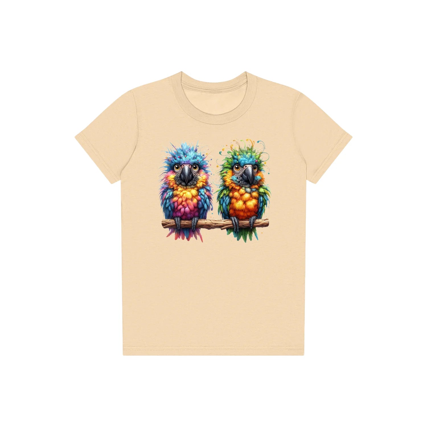 T-shirt Quirky Bird graphic 0011 - Soft Cream