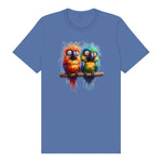 T-shirt Quirky Bird graphic 0012 - Columbia Blue