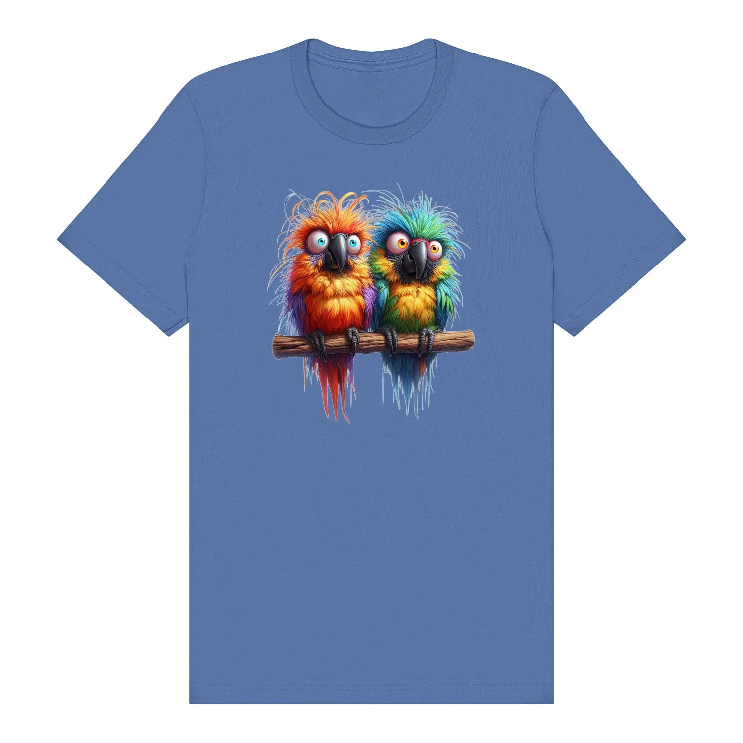 T-shirt Quirky Bird graphic 0012 - Columbia Blue