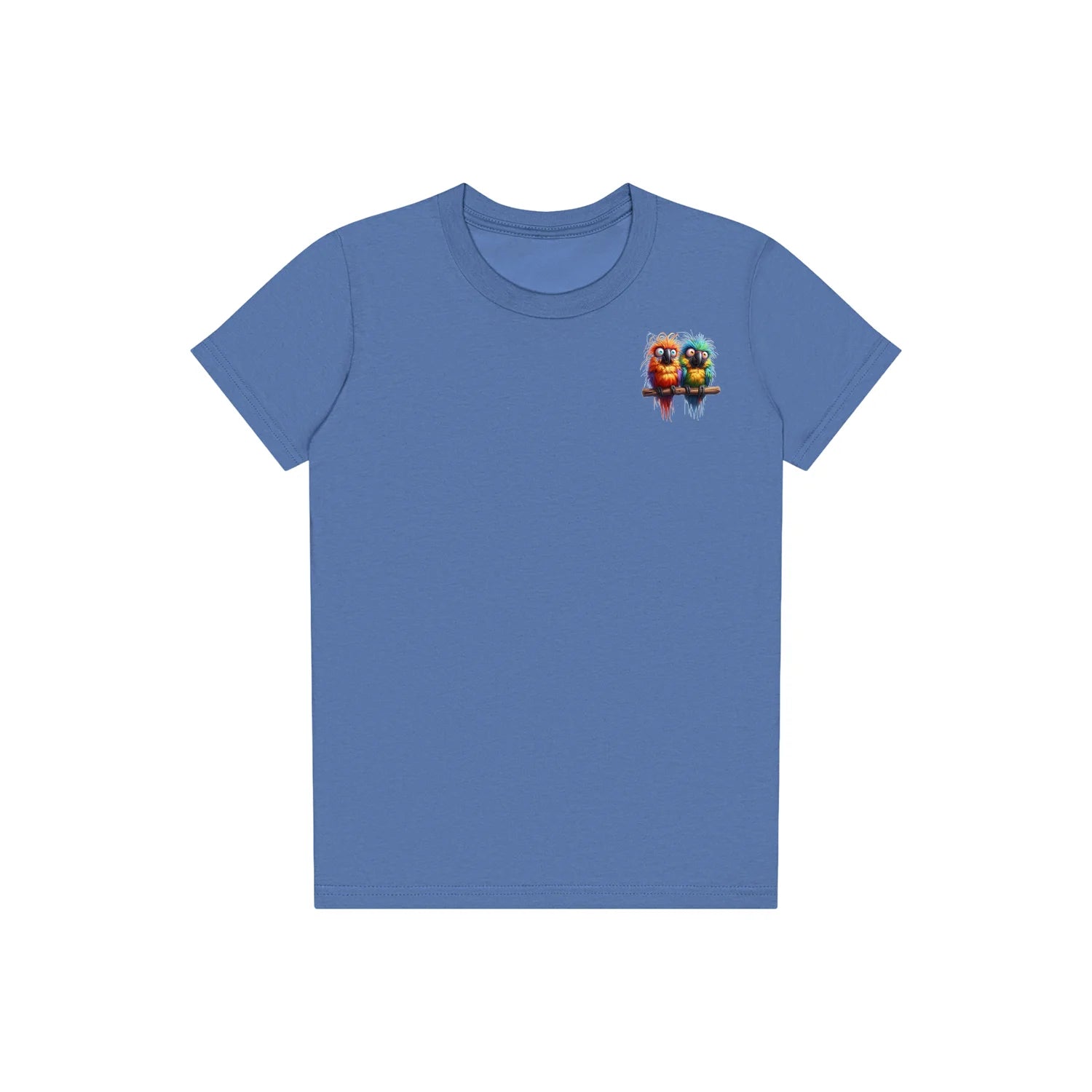T-shirt Quirky Bird graphic 0012 - Columbia Blue