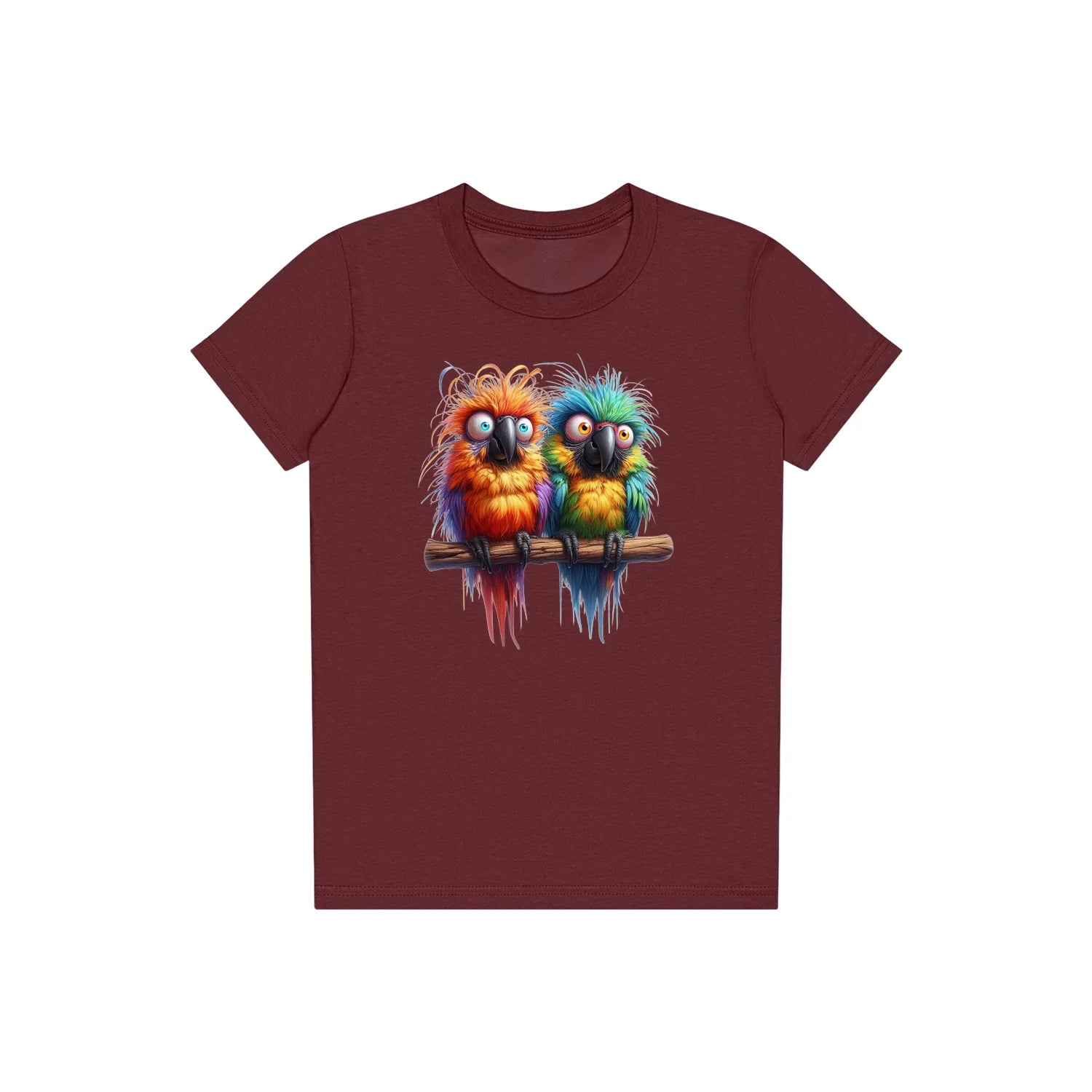 T-shirt Quirky Bird graphic 0012 - Maroon