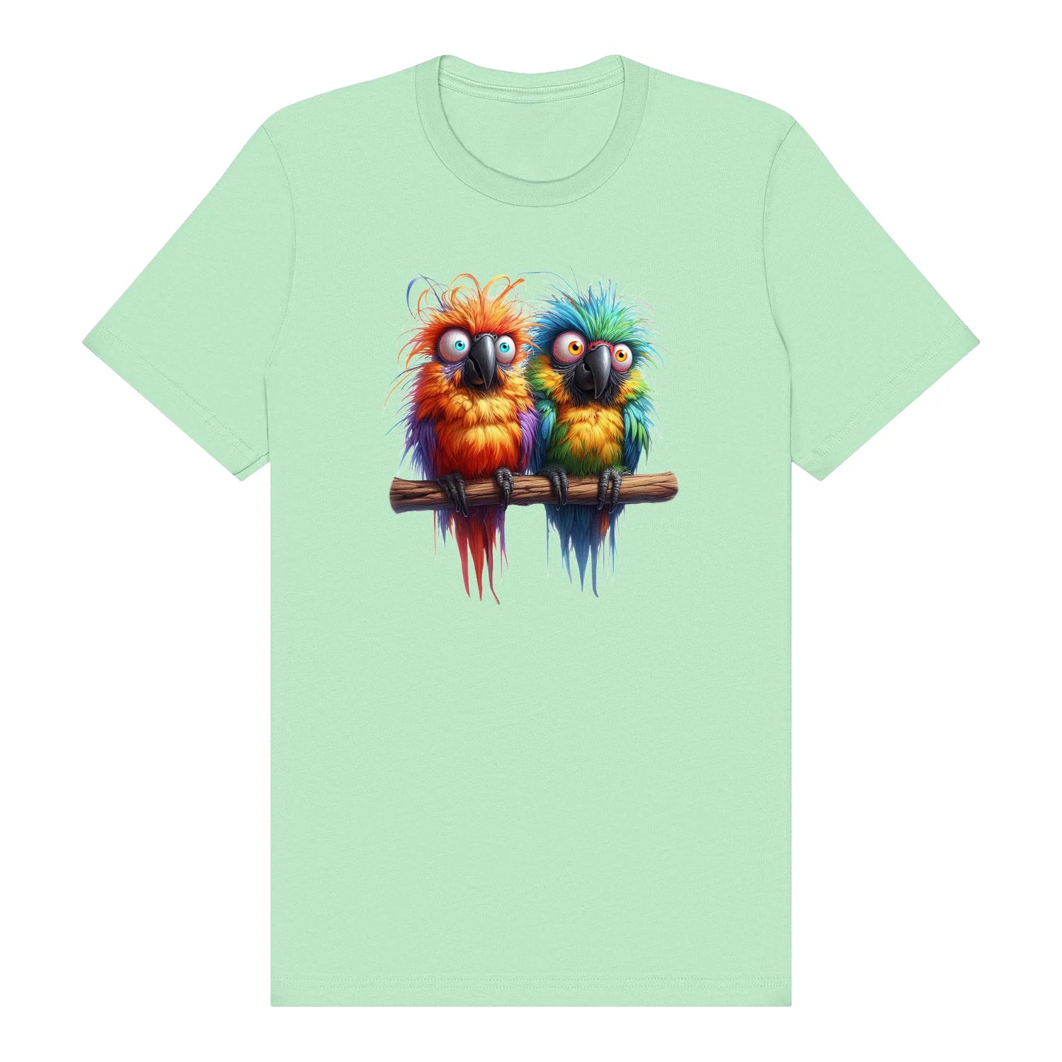 T-shirt Quirky Bird graphic 0012 - Mint