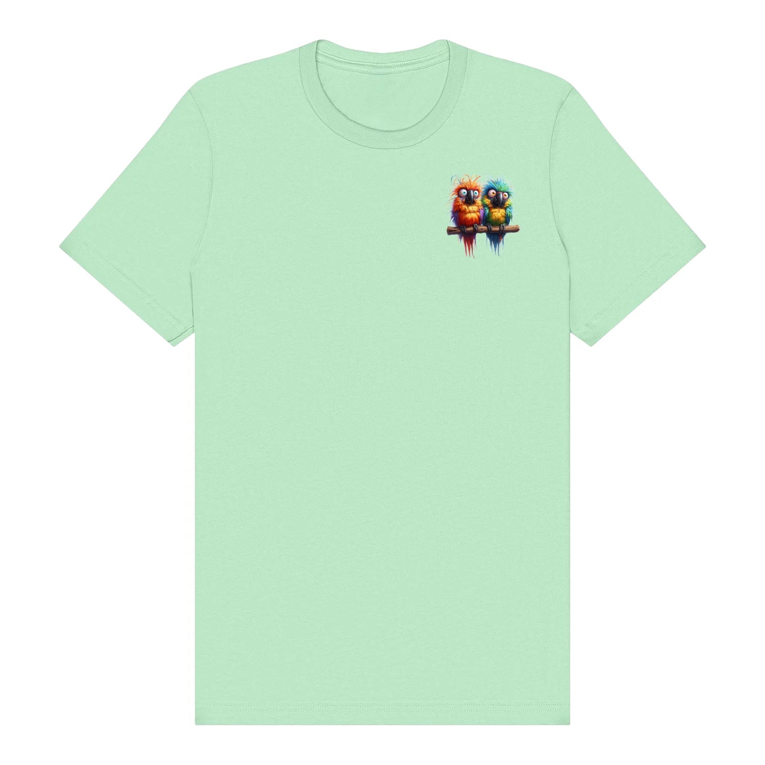 T-shirt Quirky Bird graphic 0012 - Mint