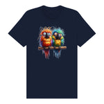 T-shirt Quirky Bird graphic 0012 - Navy