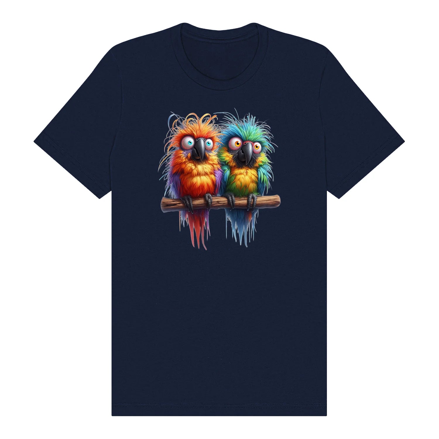 T-shirt Quirky Bird graphic 0012 - Navy