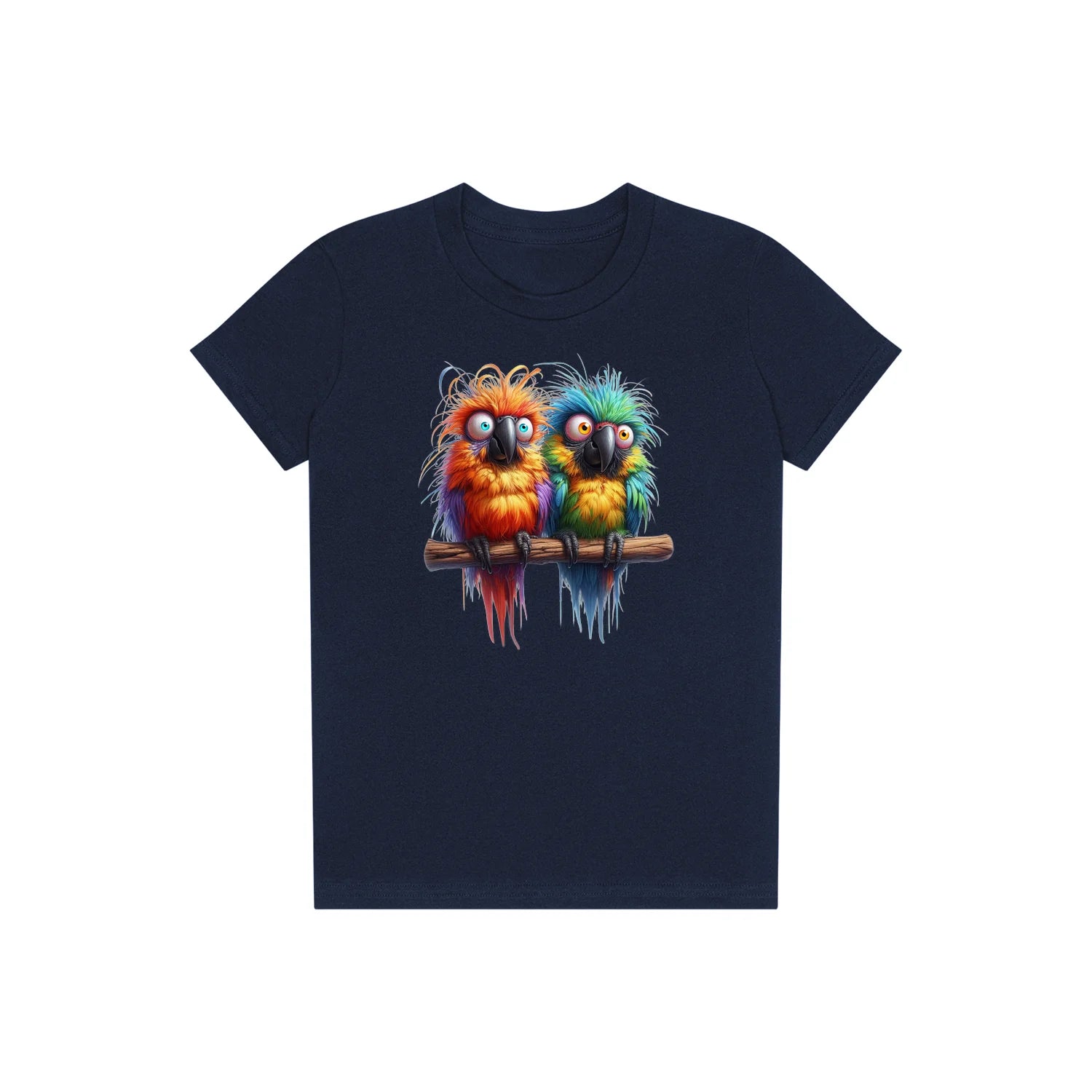 T-shirt Quirky Bird graphic 0012 - Navy