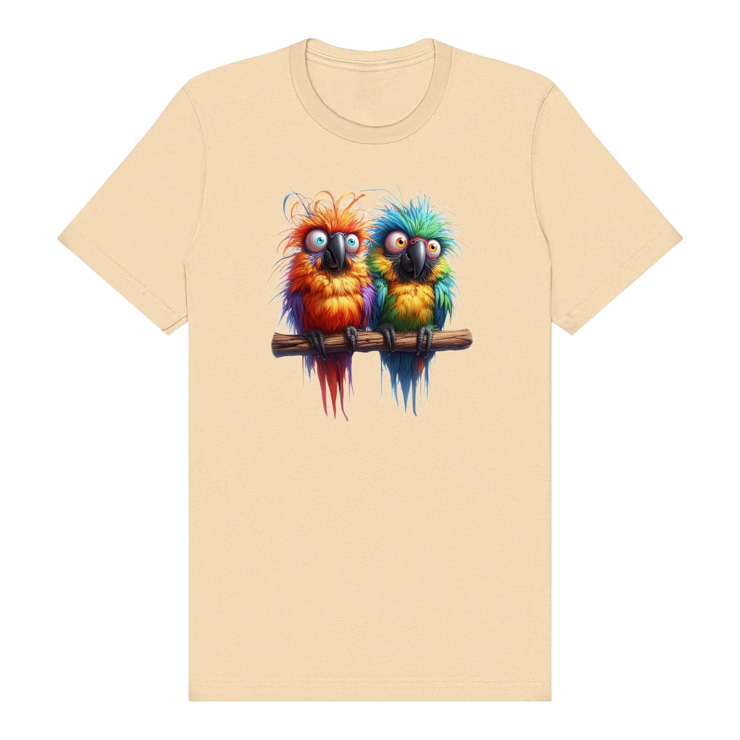 T-shirt Quirky Bird graphic 0012 - Soft Cream