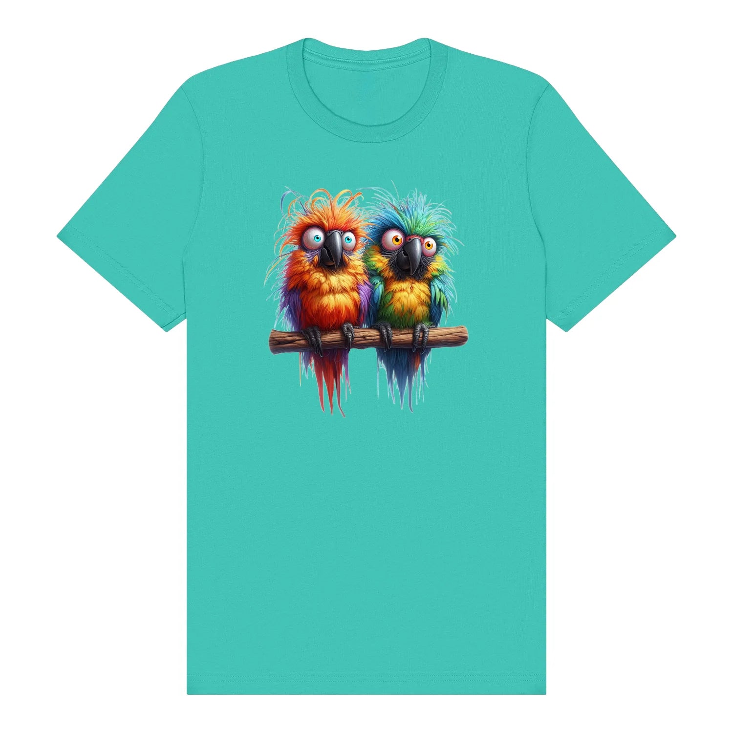 T-shirt Quirky Bird graphic 0012 - Teal