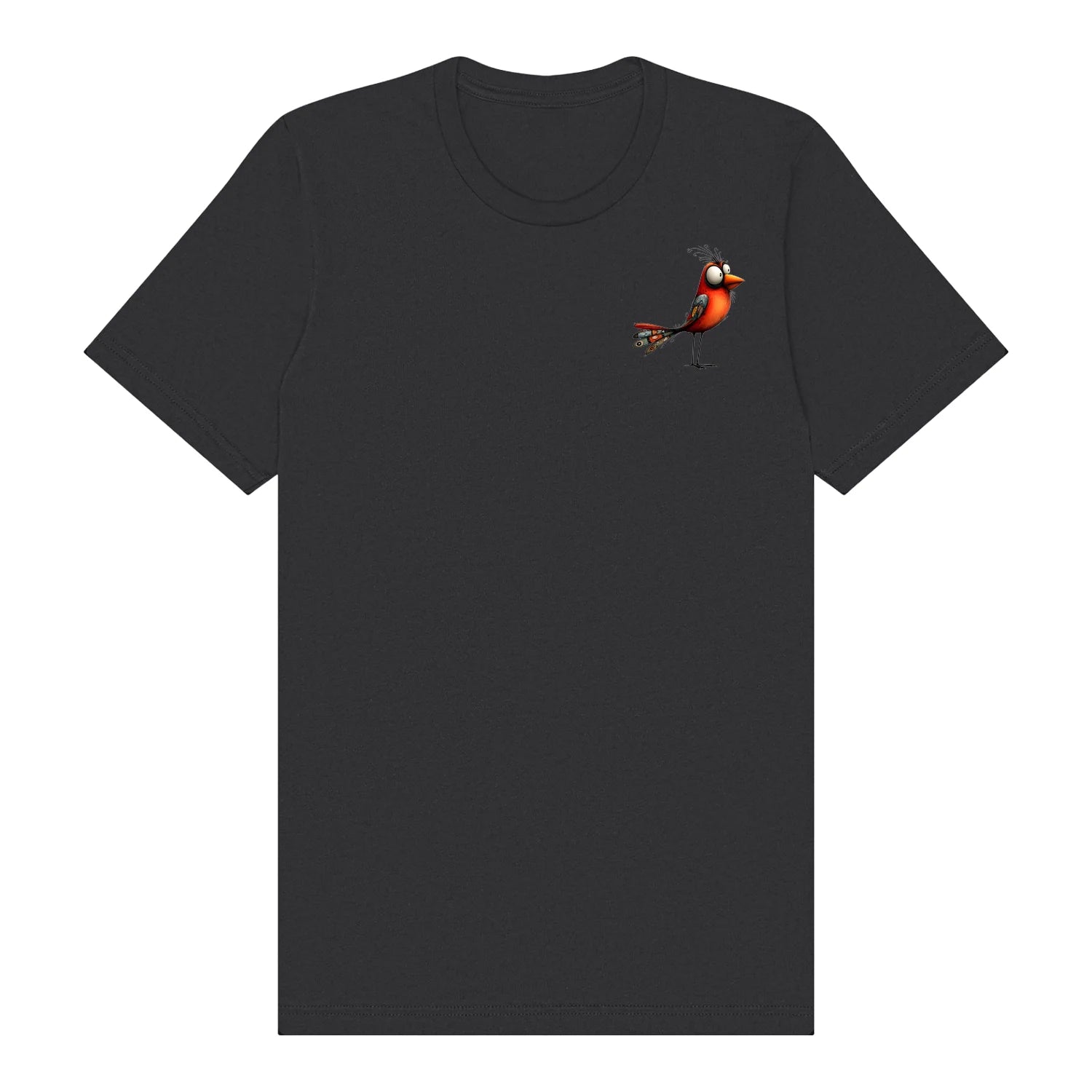 T-shirt Quirky Bird graphic 0013 - Dark Grey