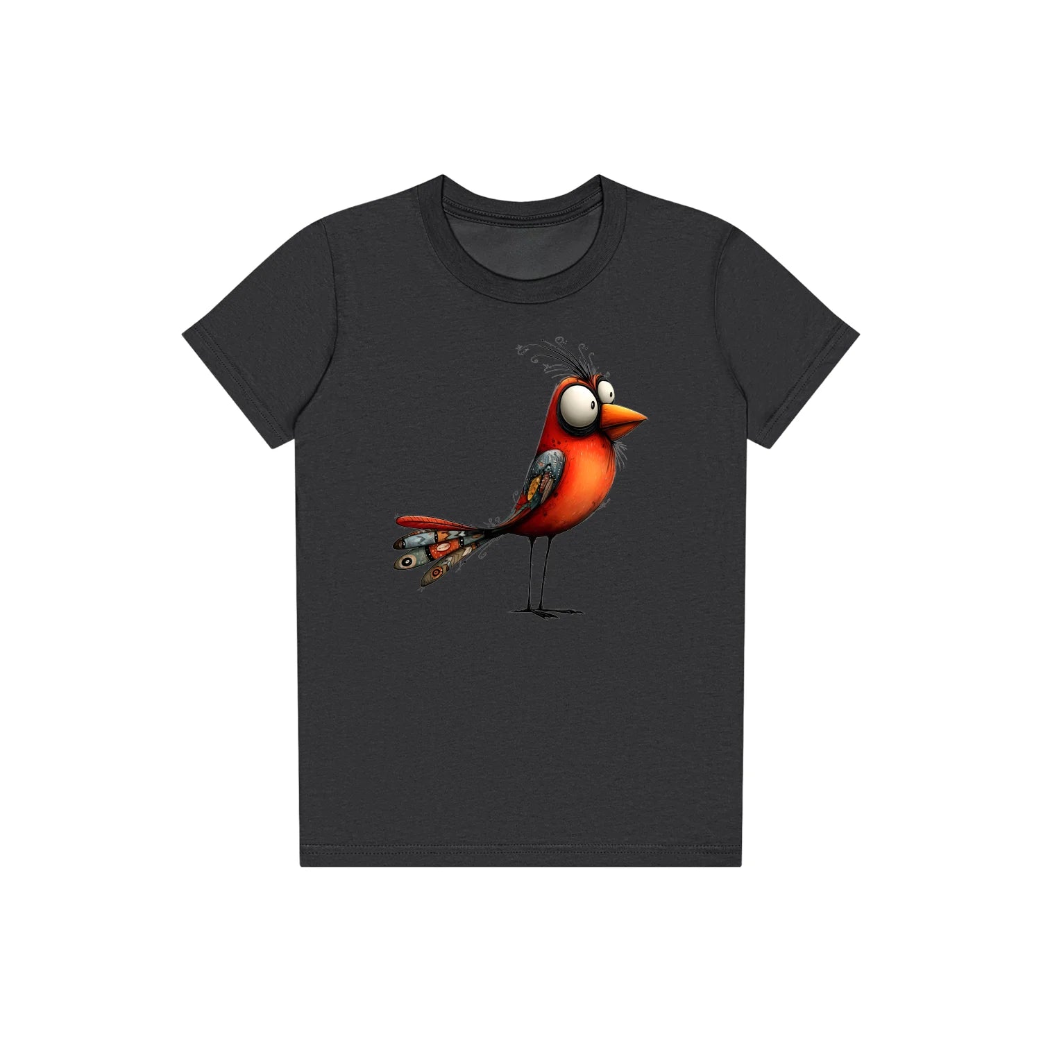 T-shirt Quirky Bird graphic 0013 - Dark Grey