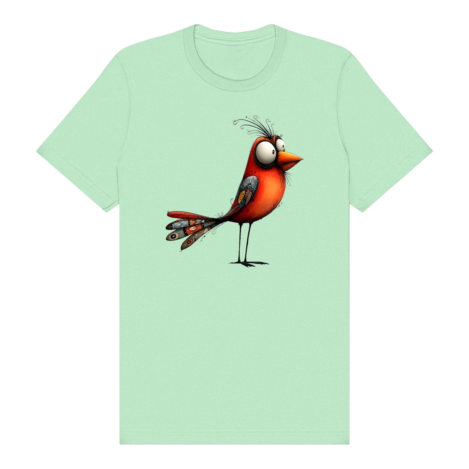 T-shirt Quirky Bird graphic 0013 - Mint