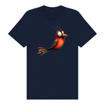 T-shirt Quirky Bird graphic 0013 - Navy