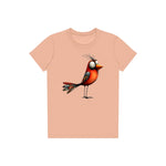 T-shirt Quirky Bird graphic 0013 - Peach