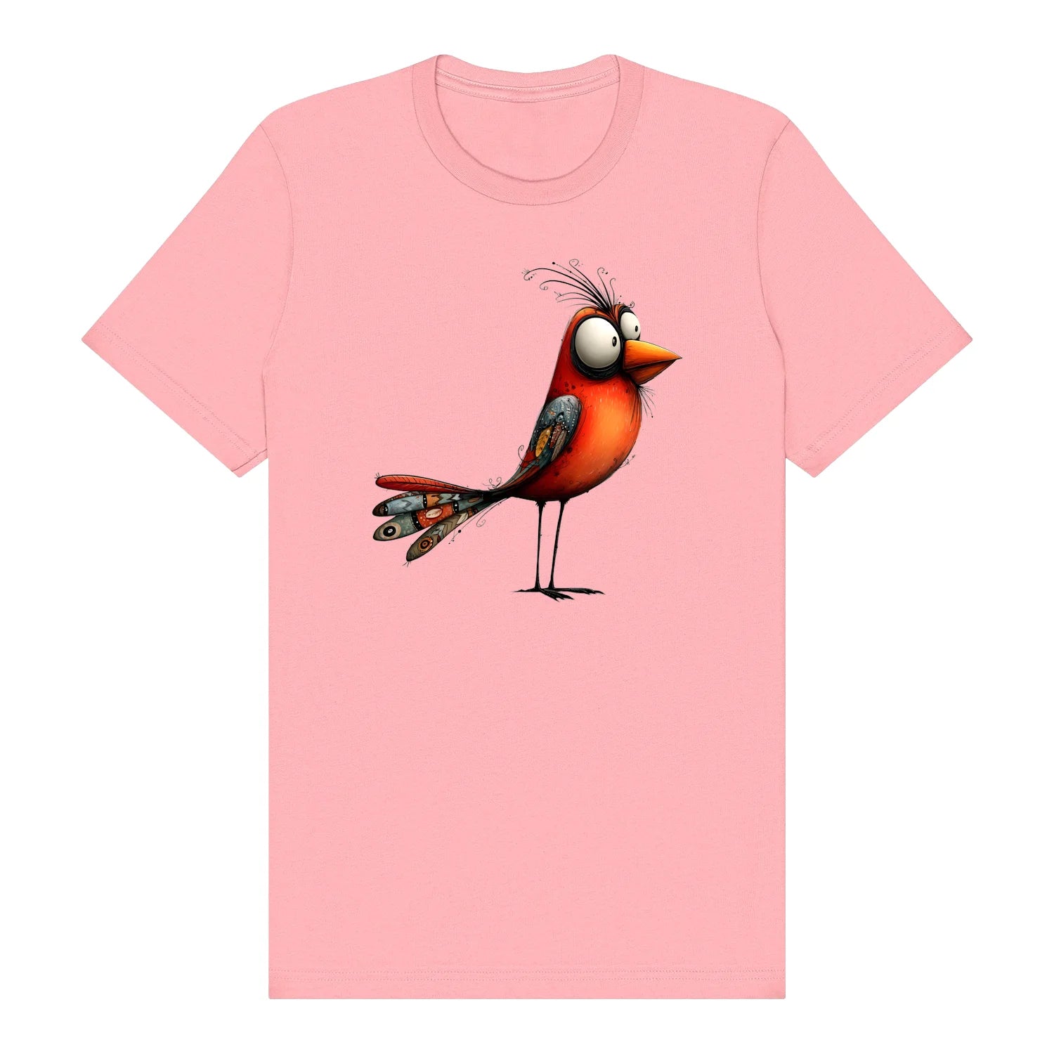 T-shirt Quirky Bird graphic 0013 - Pink